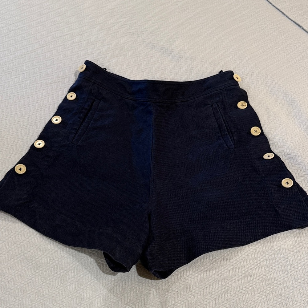 Loro Piana Midnight Blue High Waist Shorts